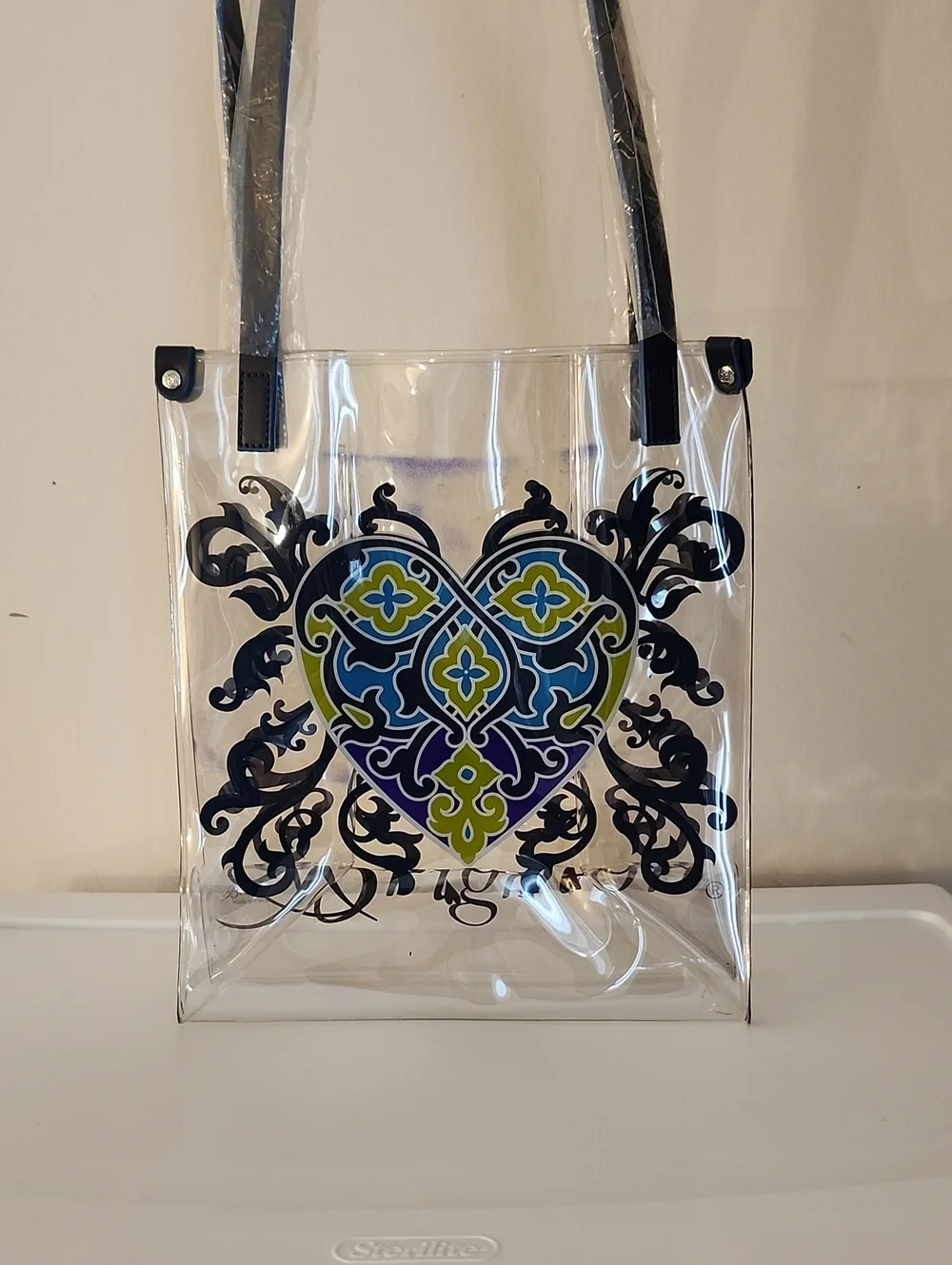 Brighton Summer Heart Mini Crossbody w/Matching Brighton PVC Tote Bag